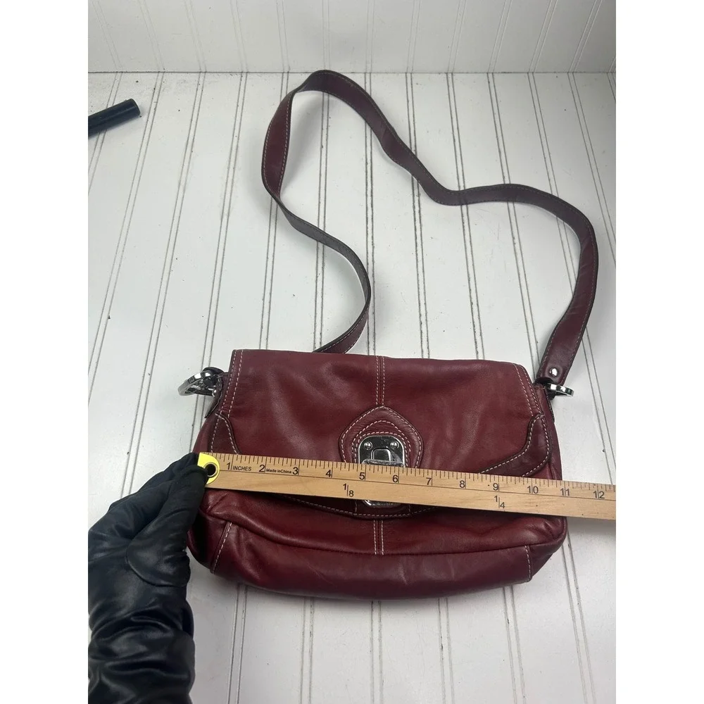Sophia Caperelli Vintage Y2K 2000's Red Genuine Leather Small Shoulder Handbag - Picture 14 of 14